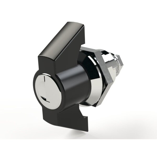 Keylocking Wingknob Door Latch Black